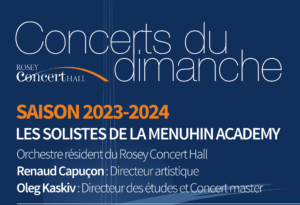 Lire la suite à propos de l’article Concerts du dimanche, saison 2023-2024